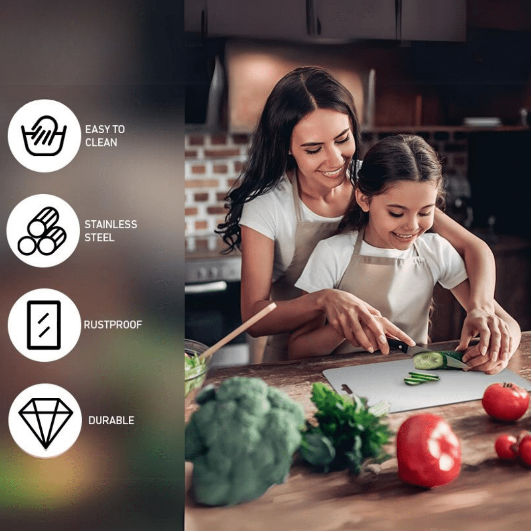 Premium Stainless Steel Cutting Board - Anti-Rust, Hygienic & Durable Chopping Board 1