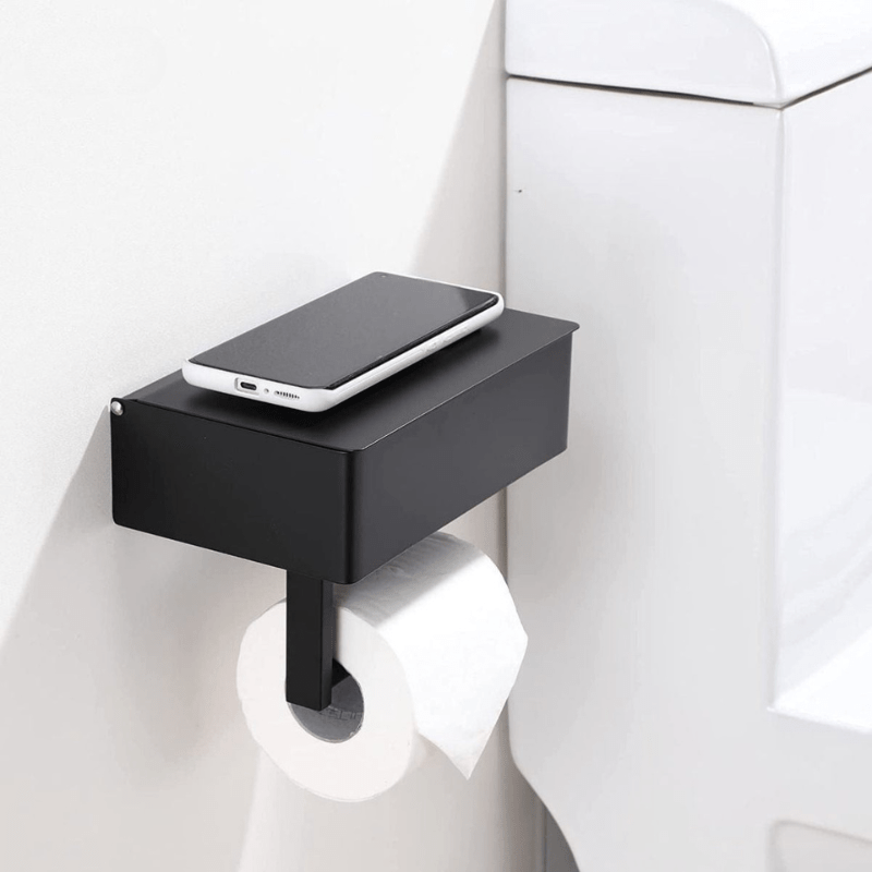  Steeldeluxe toilet Paper Holder - stainless steel with a multifunctional storage compartment for your bathroom-2