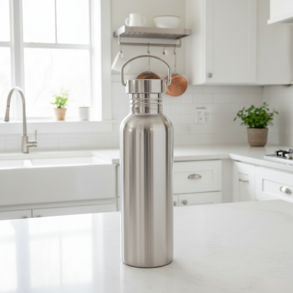 SteelFlow – Ruostumattomasta teräksestä valmistettu juomapullo 1000ml