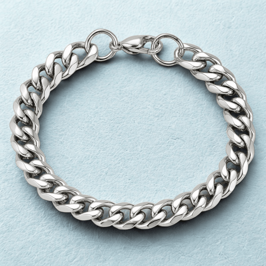 FORTIVIA – roestvrijstalen armband in panzerkettingdesign voor haar & hem