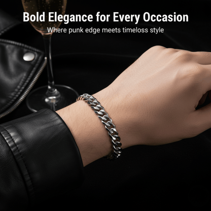 FORTIVIA – roestvrijstalen armband in panzerkettingdesign voor haar & hem