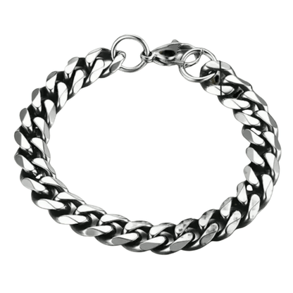 FORTIVIA – roestvrijstalen armband in panzerkettingdesign voor haar & hem