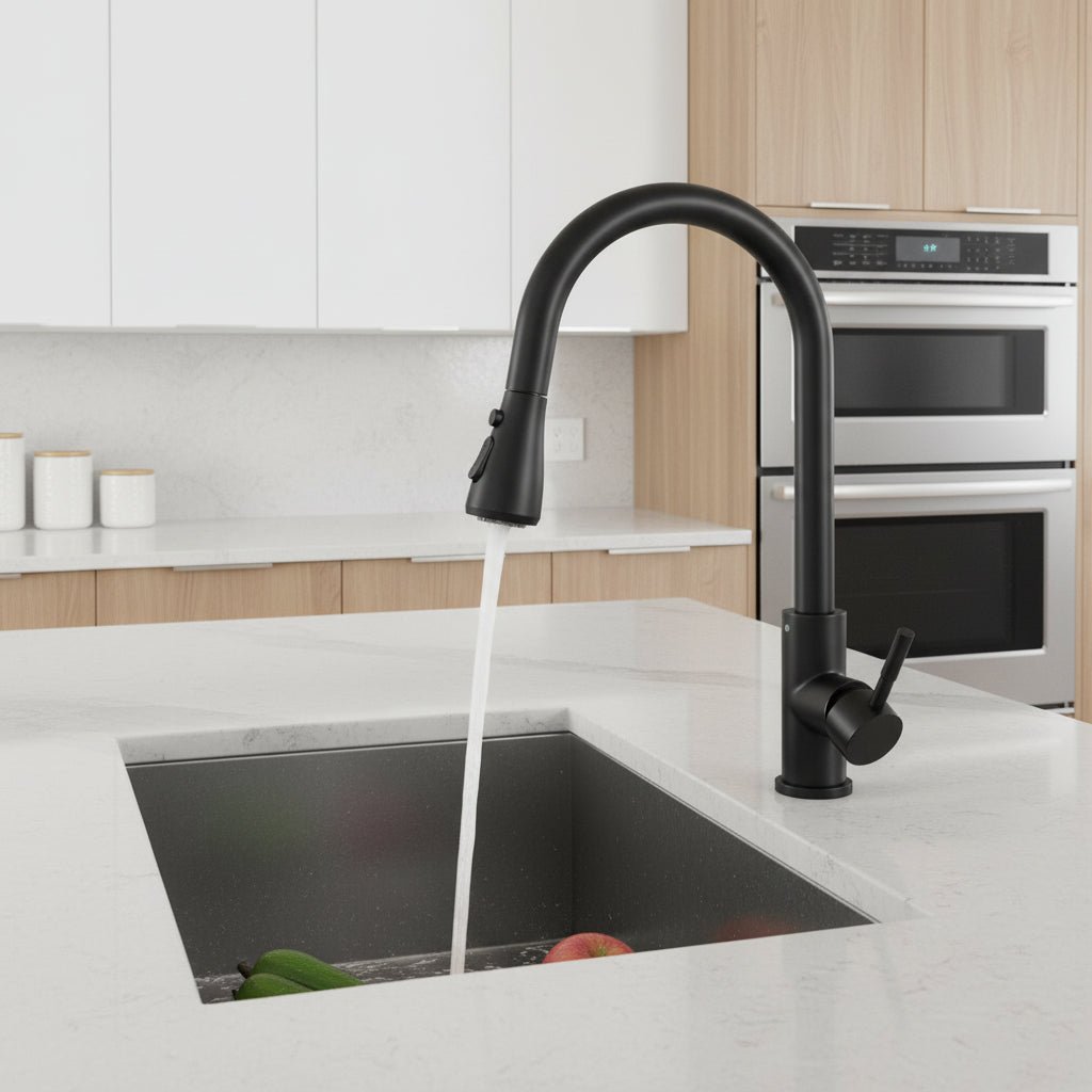 PURESTREAM – High Arch Pull-Out Kitchen Faucet with Modern Minimalist Design 0
