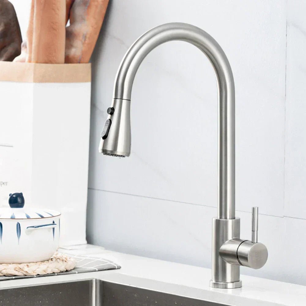 PURESTREAM – High Arch Pull-Out Kitchen Faucet with Modern Minimalist Design 1