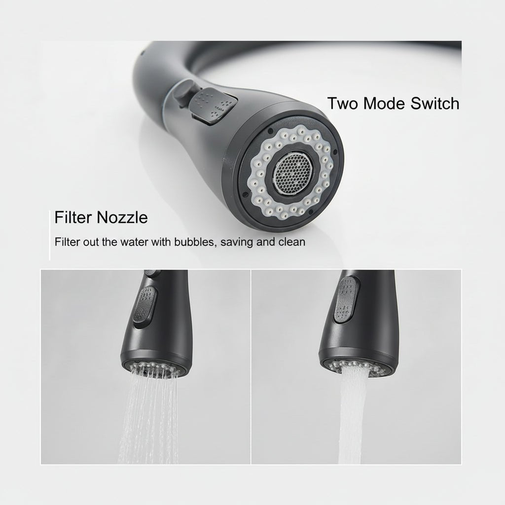 PURESTREAM – High Arch Pull-Out Kitchen Faucet with Modern Minimalist Design 4