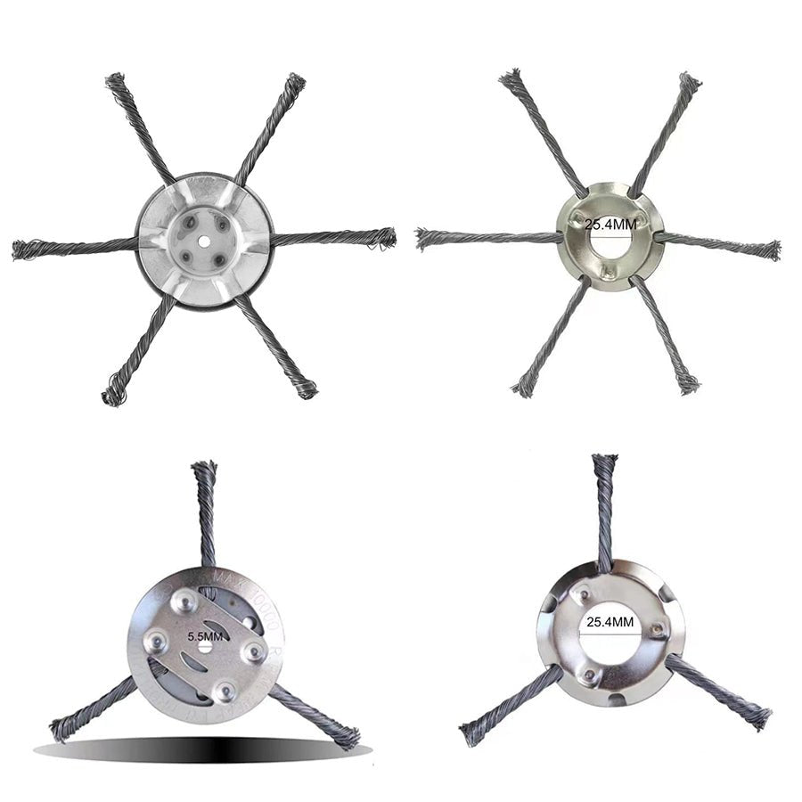 STEELSWEEP – Universal Carbon Steel Brush Head for Heavy-Duty Trimming and Cleaning