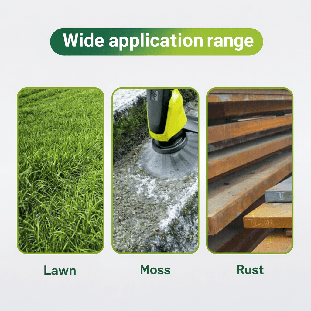 STEELSWEEP – Universal Carbon Steel Brush Head for Heavy-Duty Trimming and Cleaning