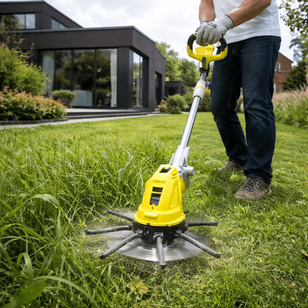 STEELSWEEP – Universal Carbon Steel Brush Head for Heavy-Duty Trimming and Cleaning