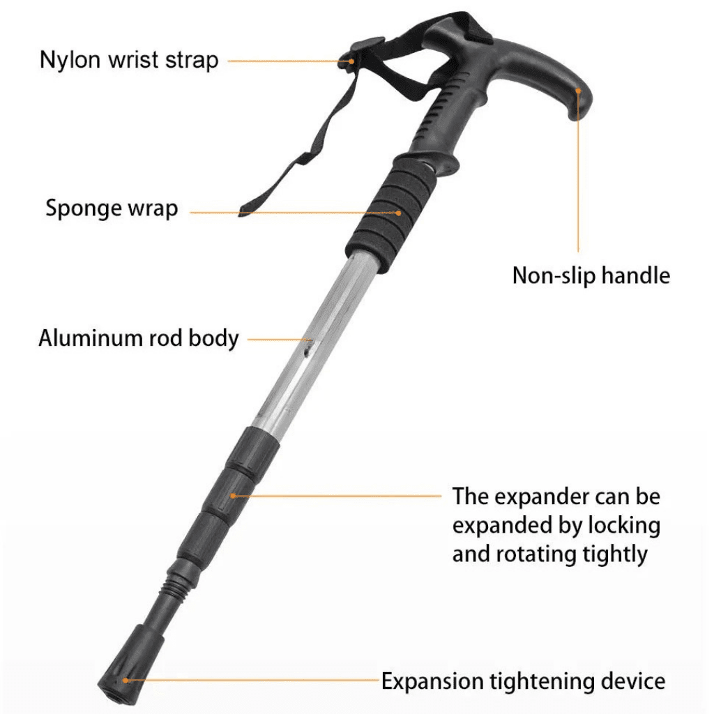 ALUROAM – Lightweight Telescopic Hiking Poles with Secure Non-Slip Handle 4