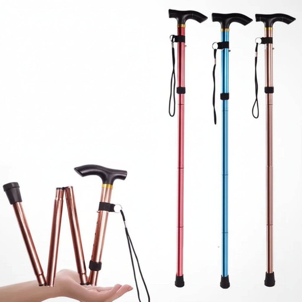 HIKEROD – Compact Telescopic Folding Walking Stick for Stable Hiking Support 4