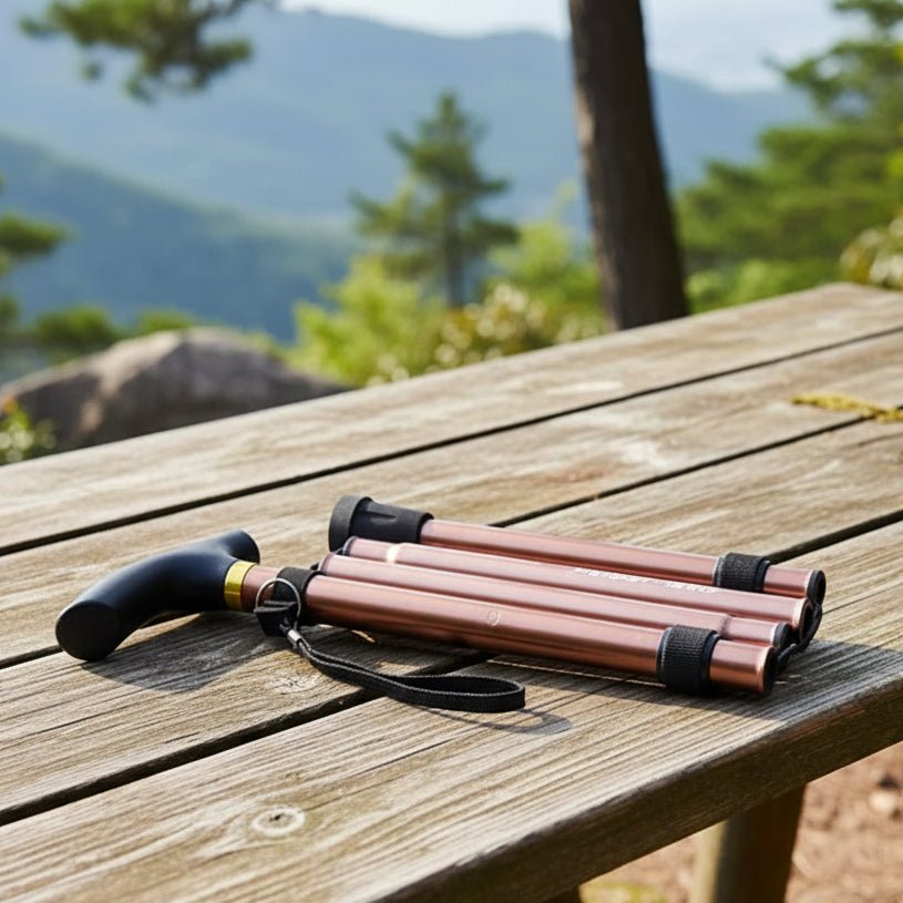 HIKEROD – Compact Telescopic Folding Walking Stick for Stable Hiking Support 0