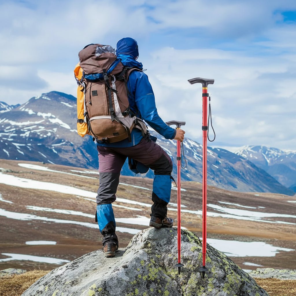 HIKEROD – Compact Telescopic Folding Walking Stick for Stable Hiking Support 1