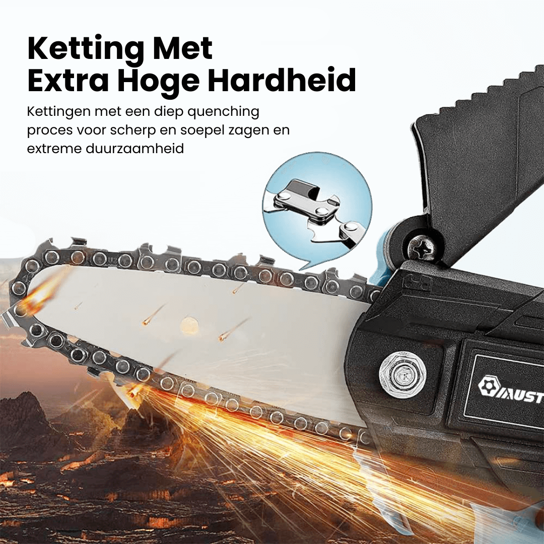 Lightweight Electric Mini Chainsaw, 1200W Motor, One-Handed Operation, Cuts Branches Up to 12cm, Compatible with 18V Makita Batteries-4
