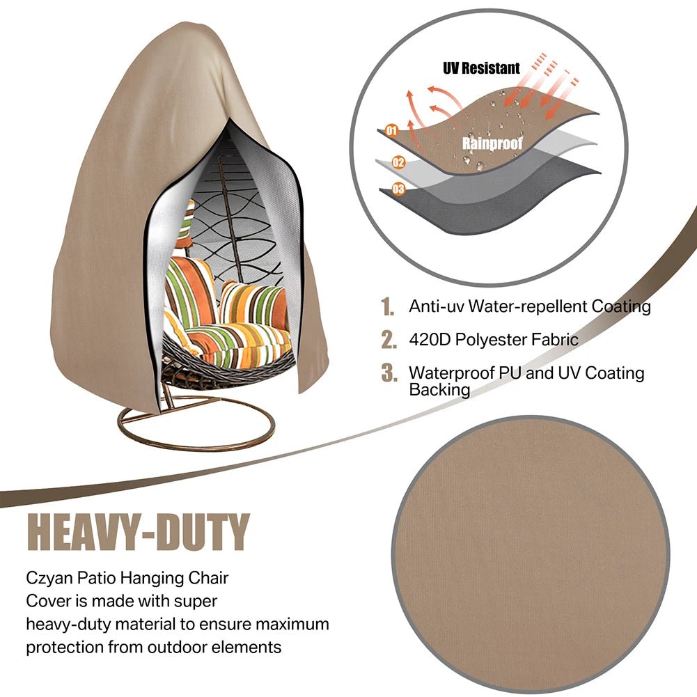 STORMSHELL – Housse imperméable pour fauteuil œuf, protection extérieure toutes saisons