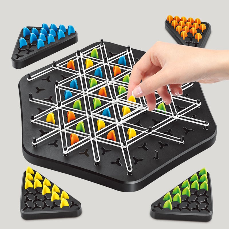 Strategic Chain Triangle Chess Set - Fun Strategy Board Game for 2-4 Players 4