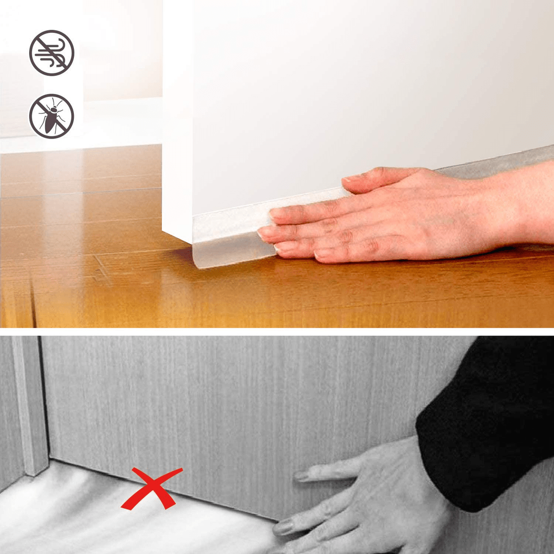 Self-Adhesive Weatherproof Draft Strip Tape for Windows and Doors – 5m x 35mm, Transparent, Easy Installation-5