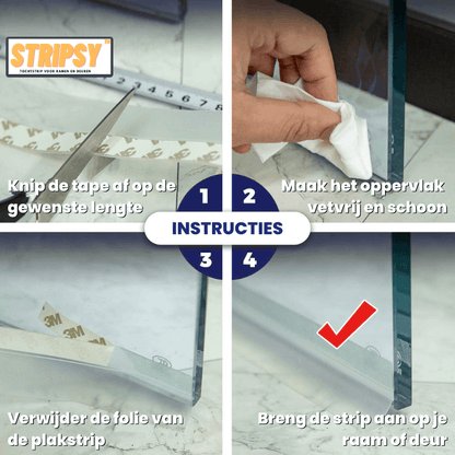 Self-Adhesive Weatherproof Draft Strip Tape for Windows and Doors – 5m x 35mm, Transparent, Easy Installation-4