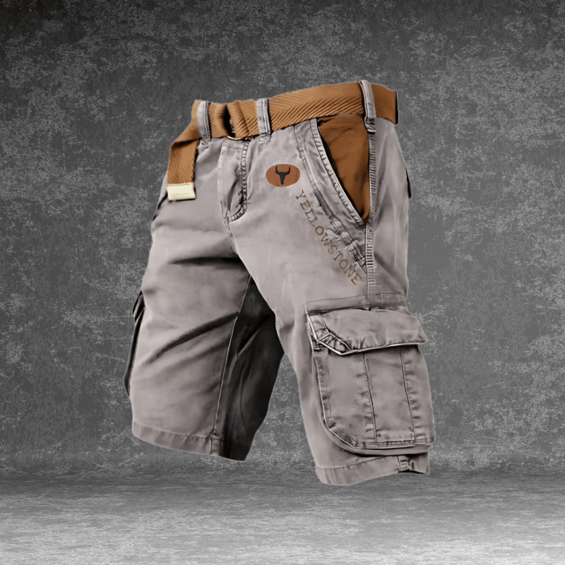 EVERMOVE – Pantaloncini Cargo da Uomo con Multi-Tasche Utility e Tessuto in Poliestere Durevole