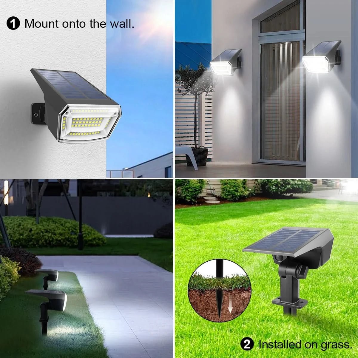 SUNBEAMER – Solar LED Floodlight with Long-Lasting Battery