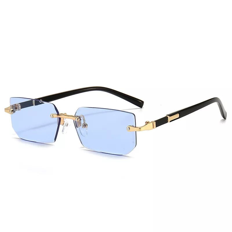 SUNEDGE – Rectangle Rimless Sunglasses with UV400 Protection