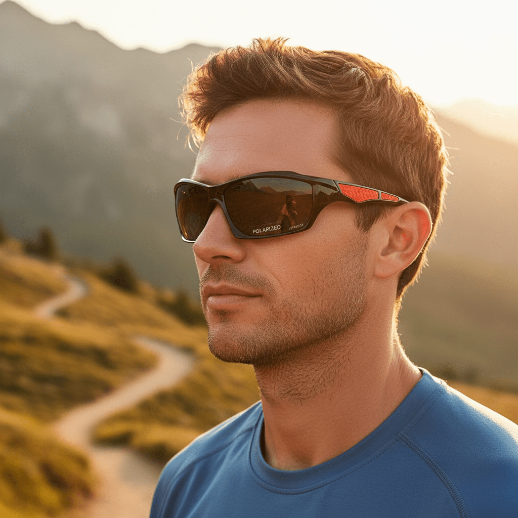 Stylish Polarized Sunglasses with UV400 Protection - Round Metal Frame 0