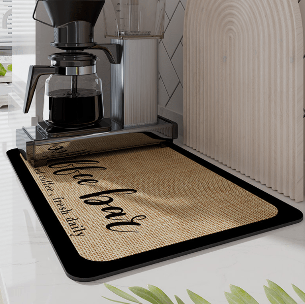 Alfombrilla de Cocina SwiftSoak – Superficie de Diatomita de Secado Rápido para una Cocina Higiénica y Ordenada