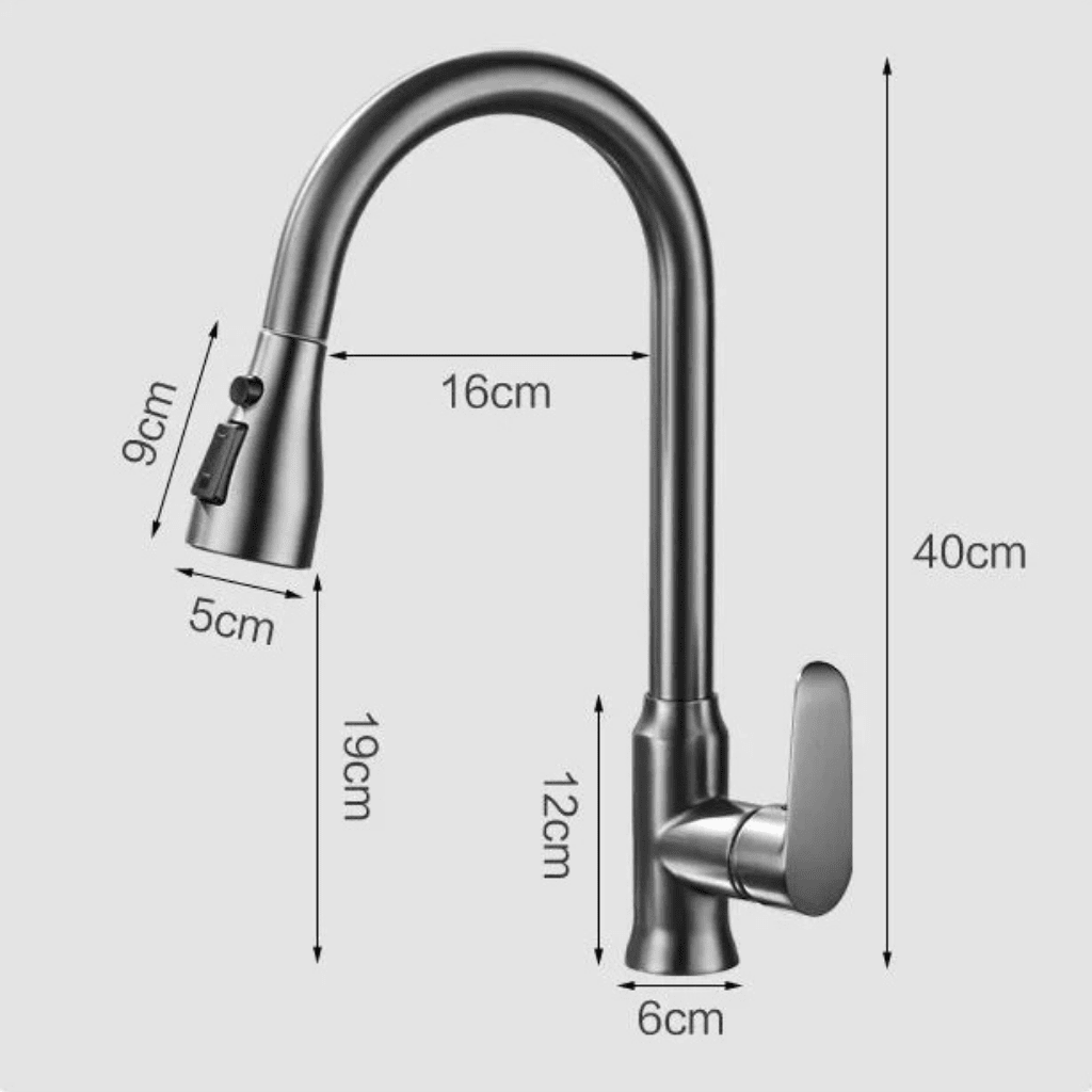SWIVELPRO – 360° Rotating Pull-Out Kitchen Mixer Tap