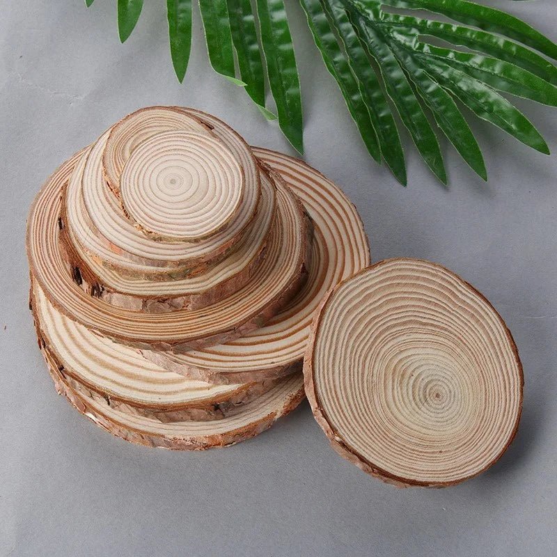 Natural Wooden Beverage Coasters - Eco-Friendly Round Drink Mats for Home 2