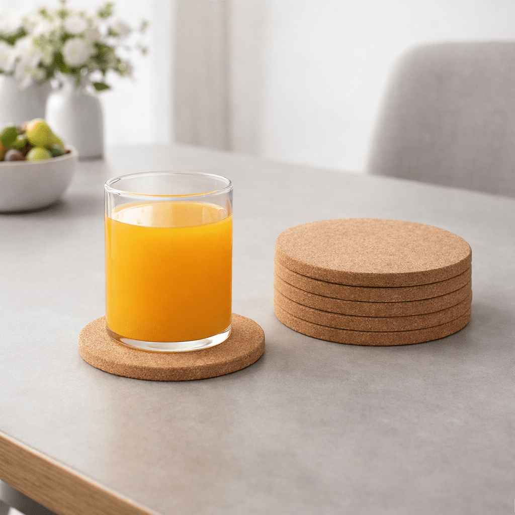 TABLEAF – Natural Wooden Coasters for Elegant Table Protection