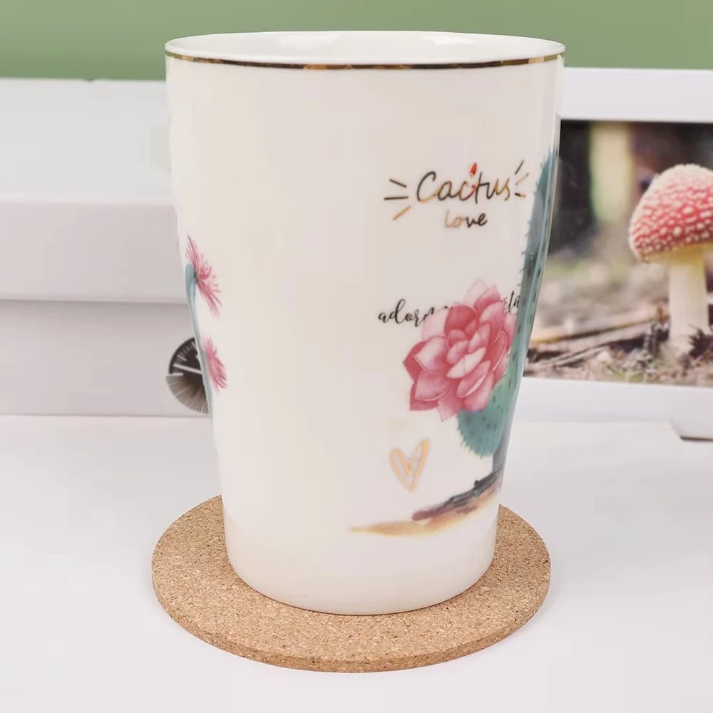 Natural Round Wooden Beverage Coasters - 10PCS Durable Non-Slip Holders 1