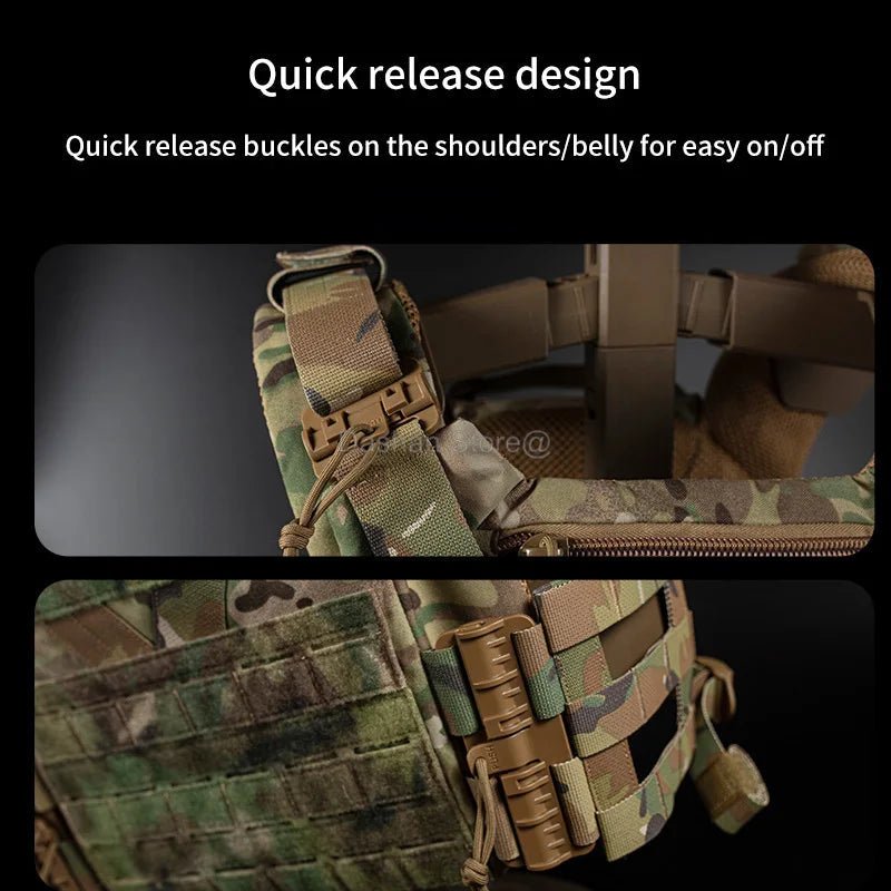 Tactical Armor Carrier-Modular protective vest with laser cut-molle & fast solving system 1
