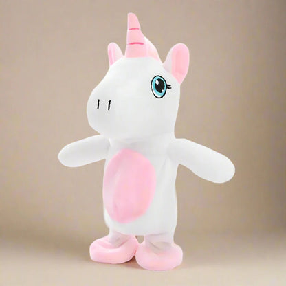 Talk-A-Tale Buddy - Peluche interattivo parlante e canterino per bambini - Design unicorno