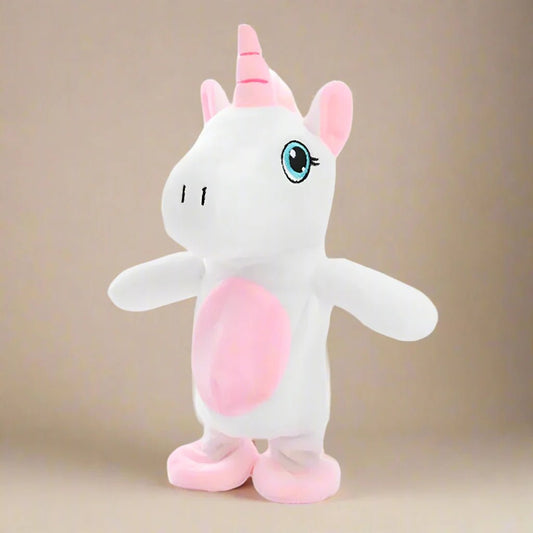 Talk-A-Tale Buddy - Jouet peluche interactif parlant et chantant pour les enfants - Design licorne