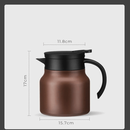 TeaLuxe – Théière Isolante avec Filtre en Acier Inoxydable et Céramique pour Thé Chaud ou Froid