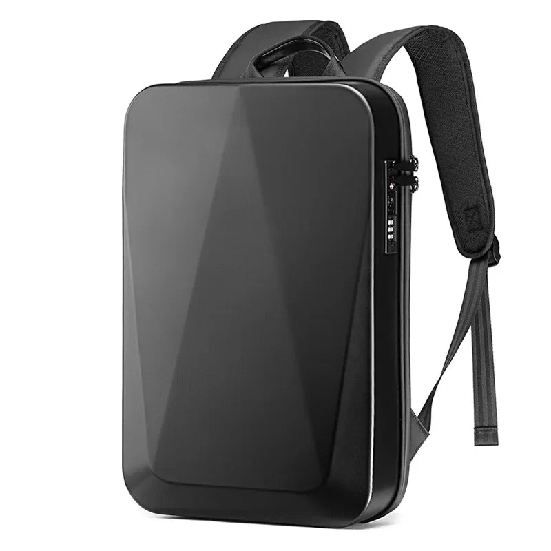 TECHGUARD Anti-Theft Laptop Backpack - Waterproof, USB Port, Expandable Hardshell with TSA Lock