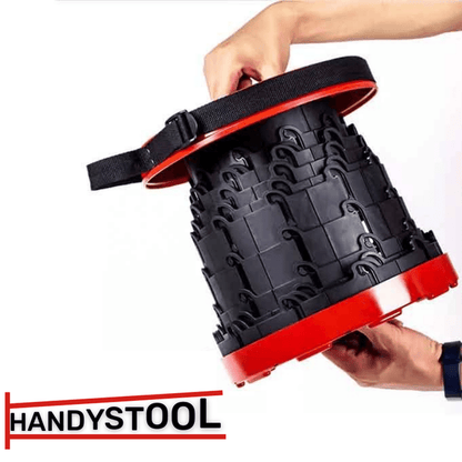Telescopic Folding Stool - Adjustable Height, Lightweight, Portable Indoor/Outdoor Seat - 12 Positions, Weather-Resistant Polymer-2