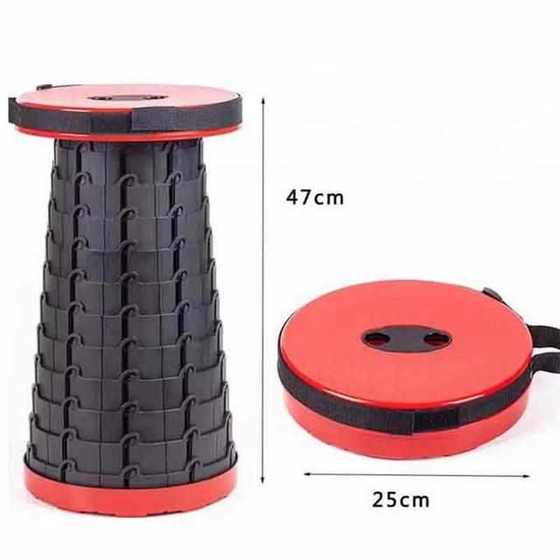 Telescopic Folding Stool - Adjustable Height, Lightweight, Portable Indoor/Outdoor Seat - 12 Positions, Weather-Resistant Polymer-3