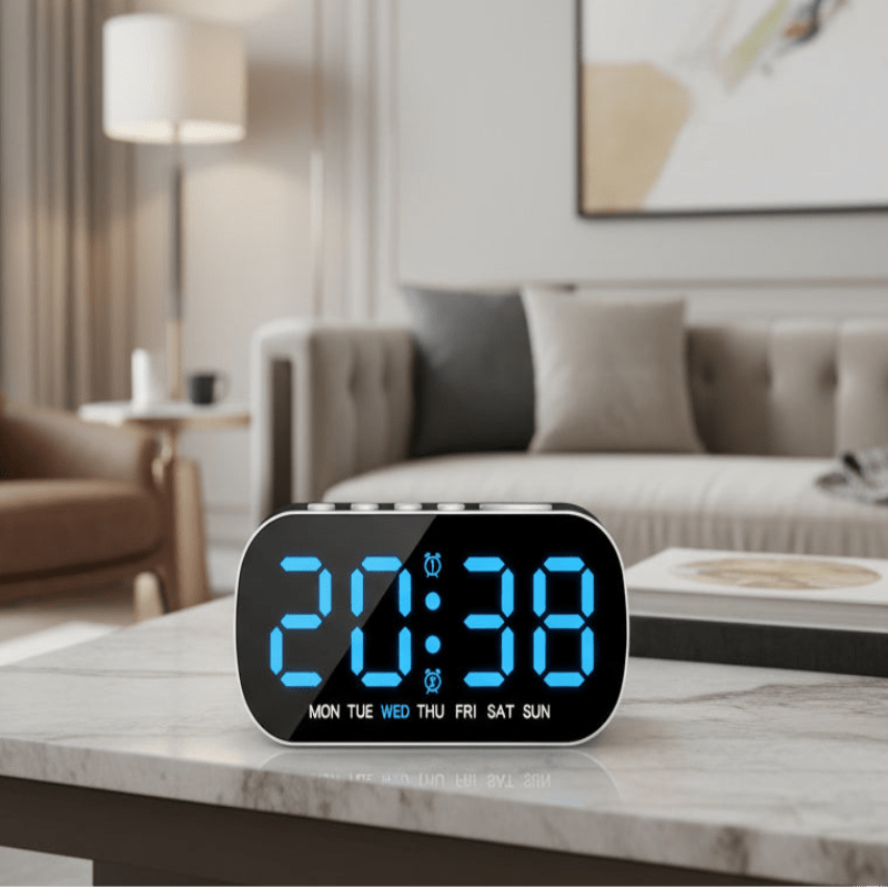 TIMESYNC SMART – LED Digital Alarm Clock with Dual Alarm & Temperature Display 0