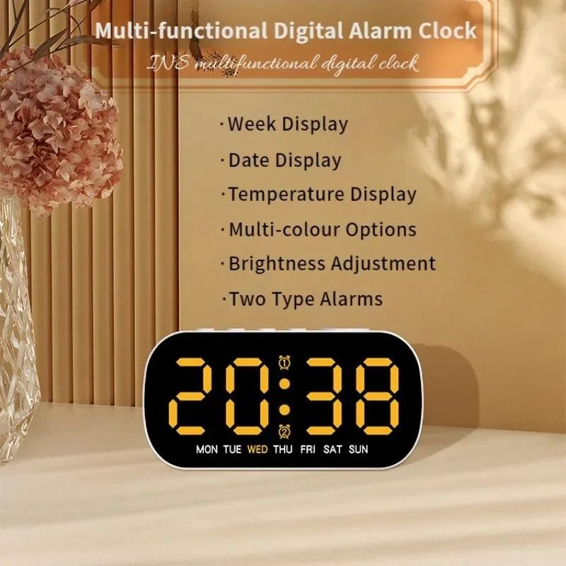 TIMESYNC SMART – LED Digital Alarm Clock with Dual Alarm & Temperature Display 2