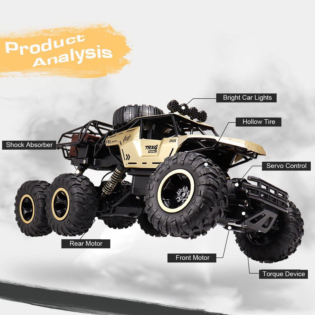 ROCKBEAST – 6WD RC Monster Truck with LED Lights, 52 km/h Speed, Off-Road Fun 5