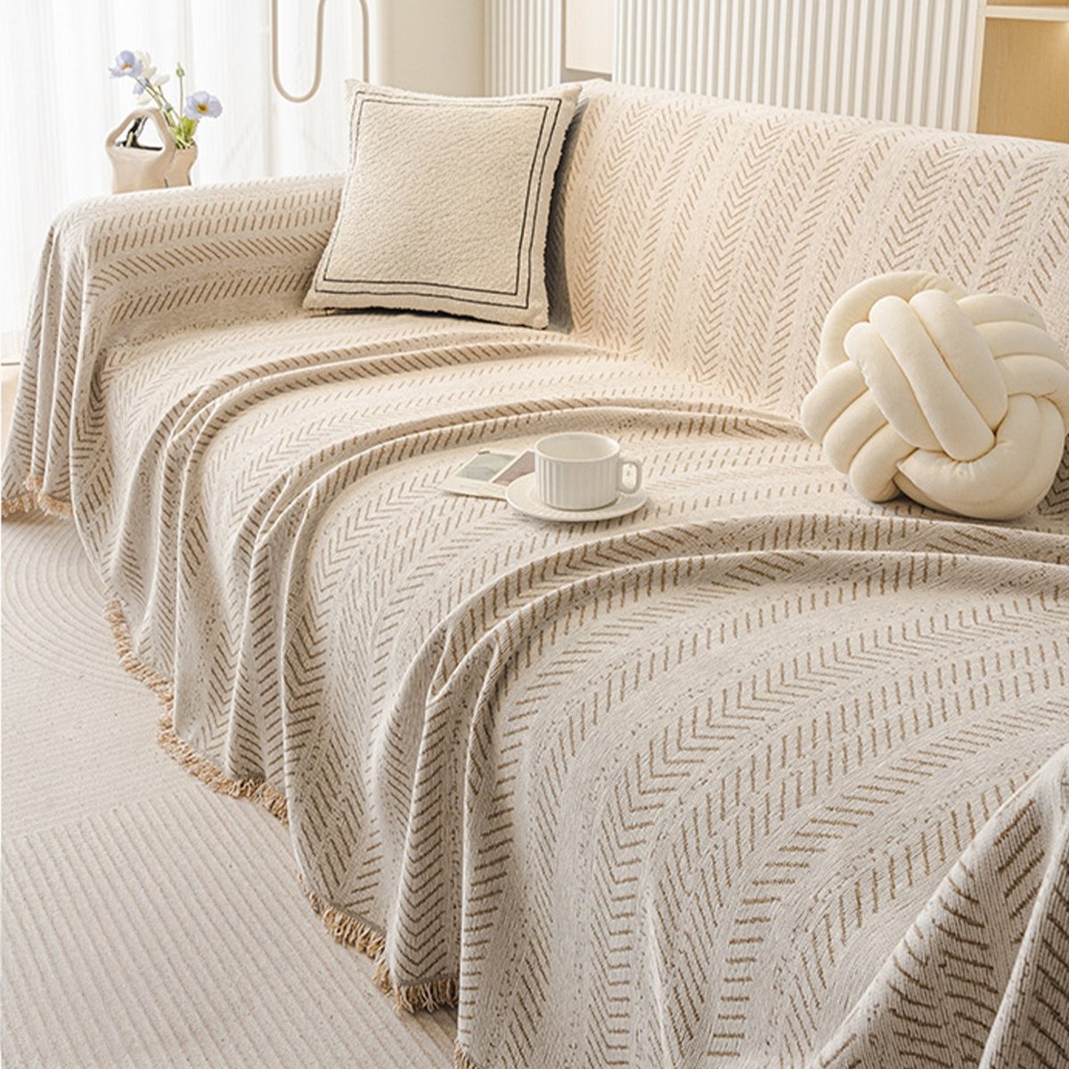 TexturaHome – Capa para sofá em chenille resistente a riscos