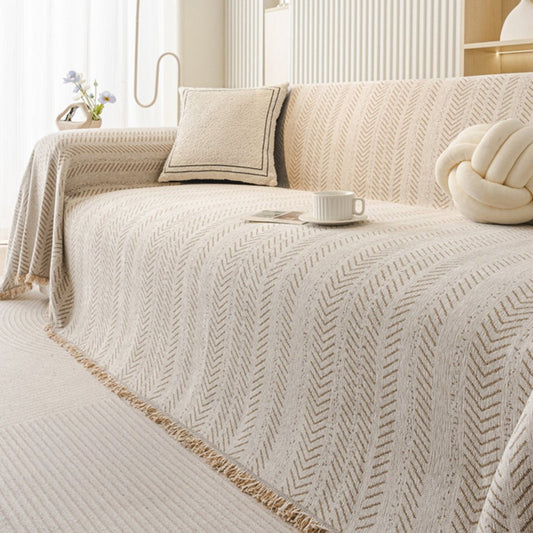 TexturaHome – Housse de canapé en chenille résistante aux rayures