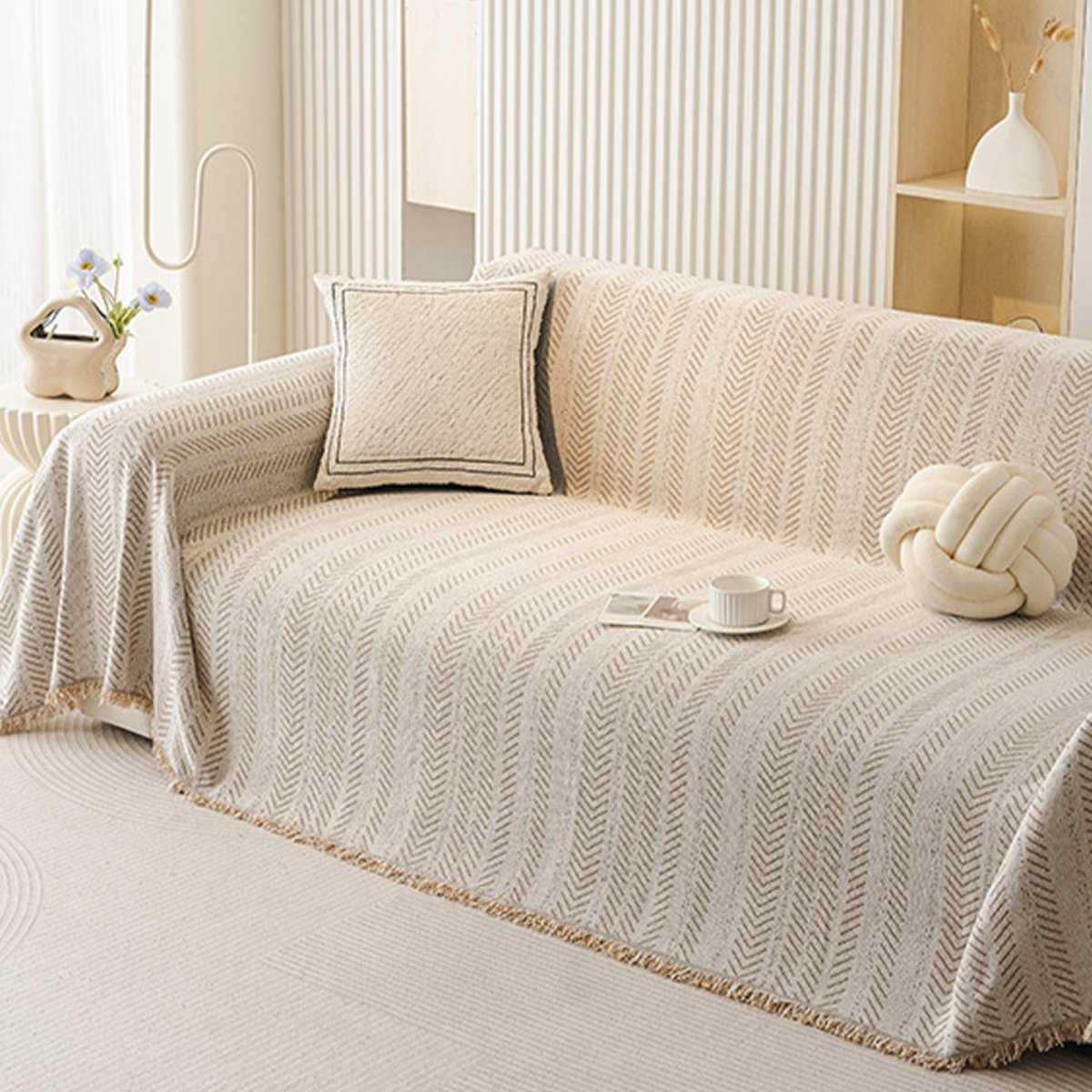 TexturaHome – Capa para sofá em chenille resistente a riscos