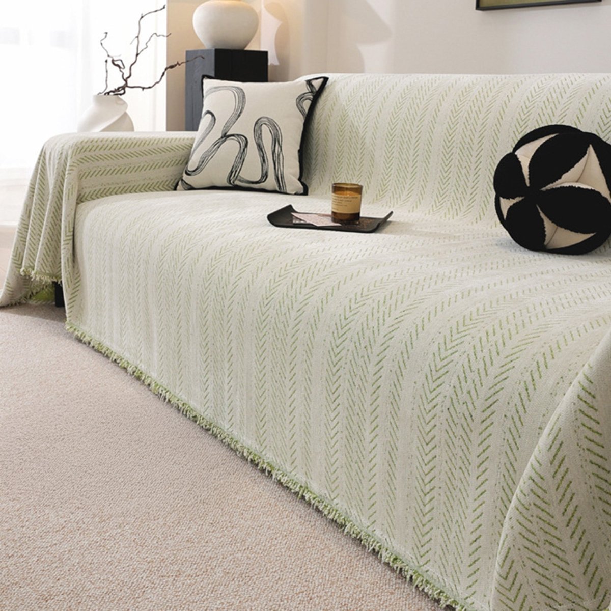 TexturaHome – Capa para sofá em chenille resistente a riscos