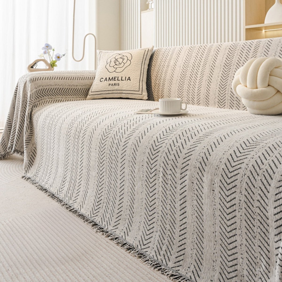 TexturaHome – Capa para sofá em chenille resistente a riscos
