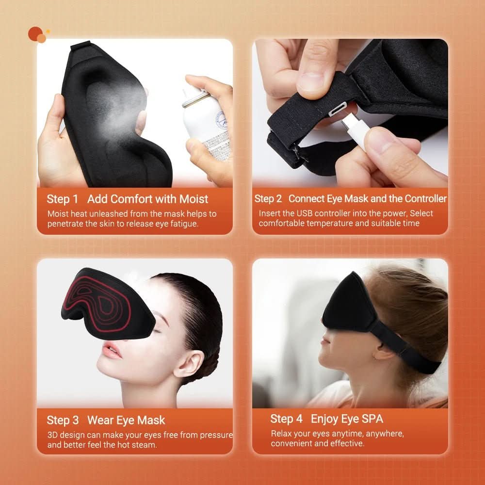 ThermaEye 3D – Electric Heated Eye Mask with Far-Infrared & Temperature Control