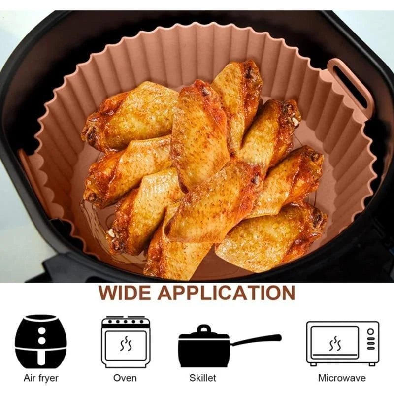 THERMOFRY – Forro Reutilizável de Silicone para Fritadeira de Ar para Cozinhar Limpo e Antiaderente