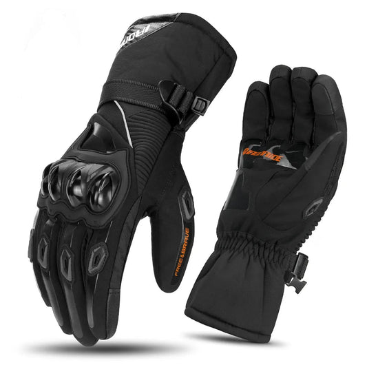 Thermogrip Moto Gloves-waterproof winter motorcycle gloves with 3-layer insulation & carbon fiber protection 0