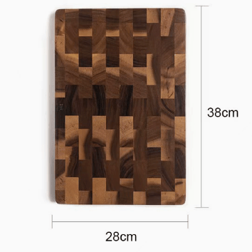 TIMBERSERVE – Antibakteerinen akasiapuiset leikkuulauta tyylikkäällä shakkilautakuvioinnilla