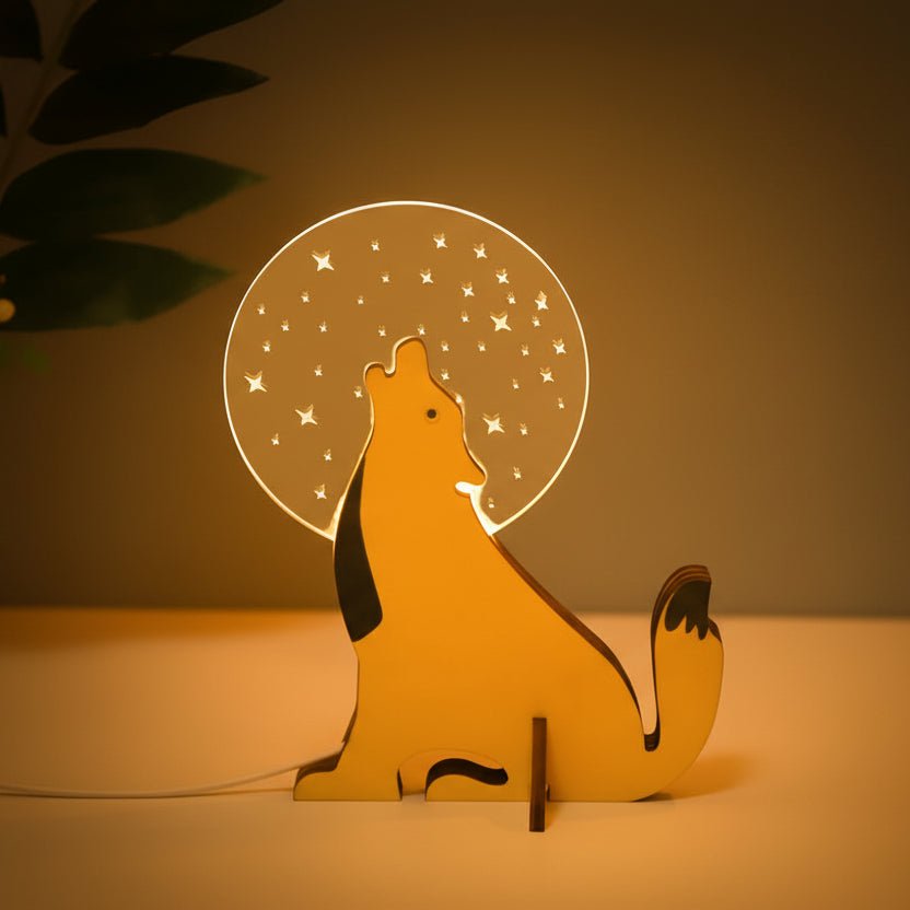 TIMBERTOY – Kids’ Animal LED Lamp with Sturdy Wooden Design